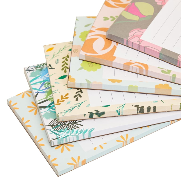 6 Pack Writing Notepads – 60 Sheets Each – Grocery Shopping To Do List Memo Pads