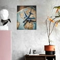 thumbnail image 3 of Rateoe Airplane World Map Adventure Pattern Decorative Picture – Unique Modern Wall Art, Ready-to-Hang Canvas Print for Home (Vertical), 3 of 6