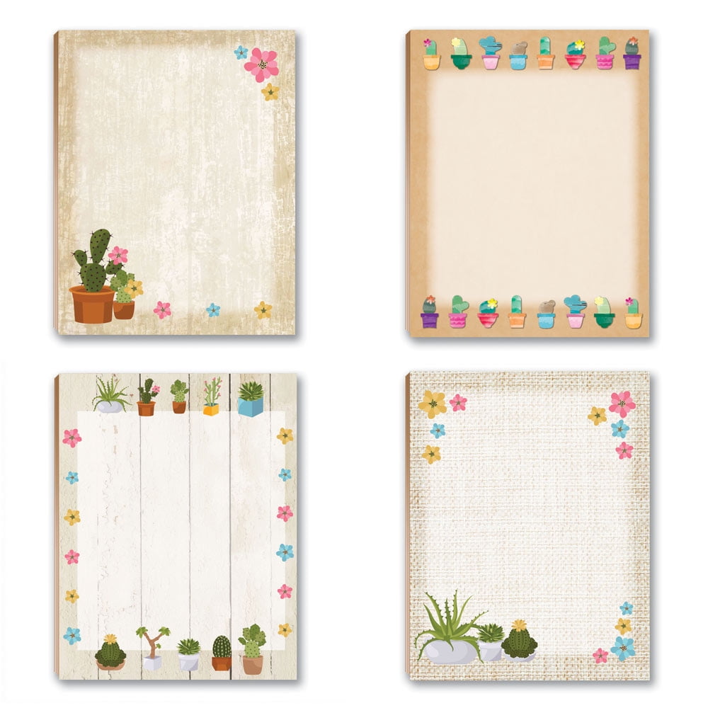 Cactus Notepads - 4 To Do List Assorted Notepads - 686