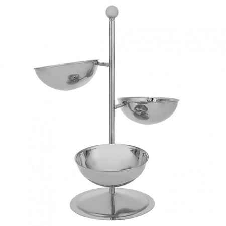 

Stainless Steel Snack Tray Dessert Plate For KTV Home Hotel Silver