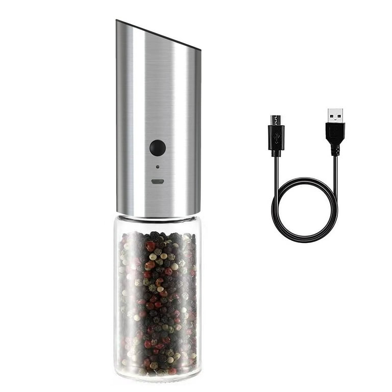 HomChum USB Rechargeable Electric Salt and Pepper Grinder Set