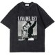 thumbnail image 1 of Camiseta con estampado de Lana Del Rey para hombre y mujer, camisetas Vintage lavadas, ropa de calle de Hip Hop, camisetas de algodón 100%, Tops informales de gran tamaño, 1 of 4