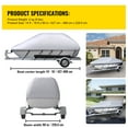 thumbnail image 6 of KFFKFF V-Hull Boat Cover 14-16ft Tri-Hull Trailerable Boat Cover Waterproof Heavy Duty, 6 of 9