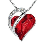GlTpooo Clearance Jewelry Under $5 Ladies Diamond Necklace Heart Shaped Crystal Clavicle Chain Pendant