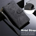thumbnail image 2 of Leather For Google Pixel 10 / 10 Pro Case Orchids&Butterflies Embossed 3-card  Flip Wallet Leather Case With Card Holder Magnetic Closure  Phone Cases Cover,Black,For Pixel 10 / 10 Pro, 2 of 6
