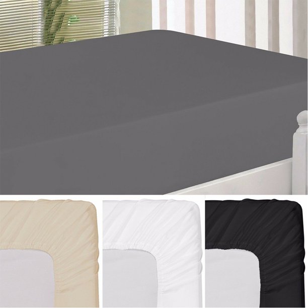 Bedding Queen Fitted Sheet Bottom Sheet Deep Pocket Soft