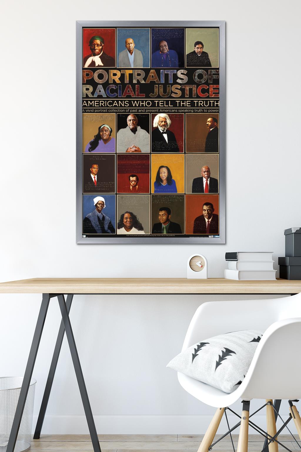 Portraits of Racial Justice - Americans Who Tell The Truth Wall Poster, 22.375" x 34" Framed
