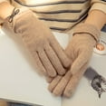 thumbnail image 4 of Guantes de invierno para mujer Guantes de mensajes de texto con pantalla táctil para clima frío - Guantes cálidos y térmicos a prueba de viento, 4 of 5
