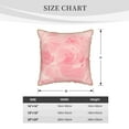 thumbnail image 4 of YFYANG Square Velvet Decorative Throw Pillow, 20"x20" Pink Watercolor Abstract Texture Pattern Sofa Bed Cushion Pillows, 4 of 7