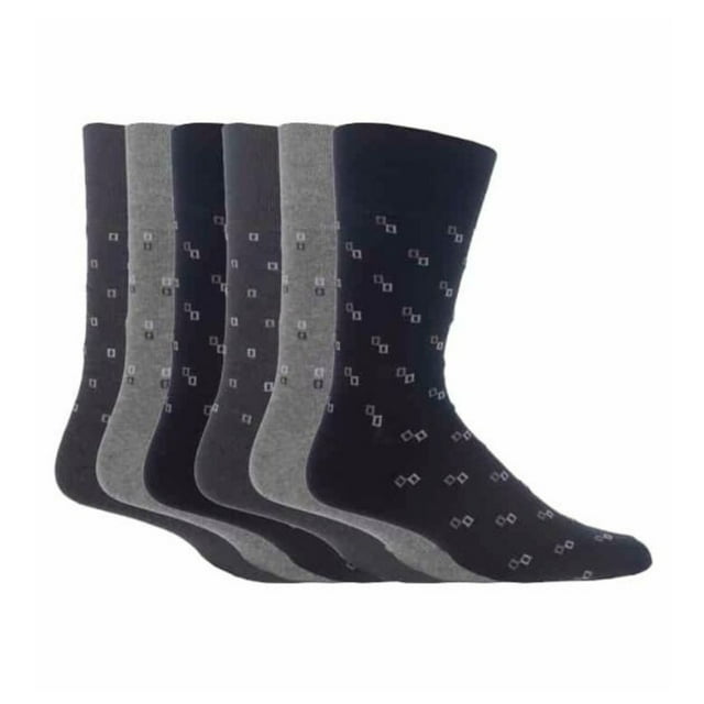 Gentle Grip - 6 Pairs Mens Gentle Grip Non Elastic Socks
