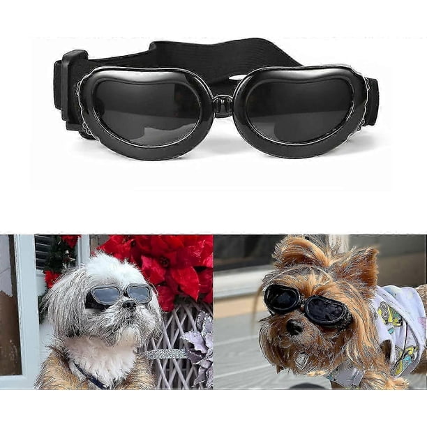 Dog Sunglasses Small Breed, Uv Protection Small Dog Goggles, Wind Dust Proof Small Goggles With Adjustable Straps