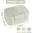 thumbnail image 2 of Jimin 6 pack Bar Soap Holder and Bubble Net, Portable Travel Case with Lid, Plastic Container Leakproof Box for Traveling, Camping, Hiking, Bathroom, Shower, Outdoor (Blue,Green,Pink), 2 of 7