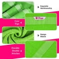 thumbnail image 5 of CASA COPENHAGEN Designed in Denmark 600 GSM 2 Large Bath Towels 2 Large Hand Towels 2 Washcloths, Super Soft Egyptian Cotton 6 Towels Set for Bathroom, Kitchen & Shower - Lime Green, 5 of 5
