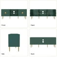 thumbnail image 3 of HLR 63'' Modern TV Stand for 65/70/75 inch TV, Entertainment Center with Storage Cabinet, Mid Century Green TV Stand,Embossed Pattern TV Console, TV Media Console for Living Room, Bedroom, 3 of 7