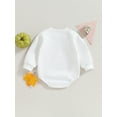 thumbnail image 4 of Wassery Newborn Baby Boys Girls Thanksgiving Day Outfit Long Sleeve Pumpkin Pie Print Romper Jumpsuits 3 6 12 18 Months Infant Thanksgiving Clothes Costume 0-18M, 4 of 9