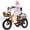 Orange, variant on ESKUTE Adult Electric Tricycle, Folding Step-Thru E-Trike with Removable Battery, 18" x 3.0" Fat Tires, Long Range 3-Wheel Electric Bicycle for Daily Riding UL2849, Black