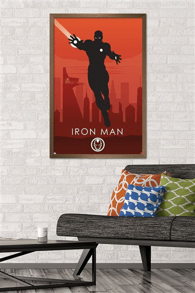 Marvel Heroic Silhouette - Iron Man Wall Poster, 22.375\
