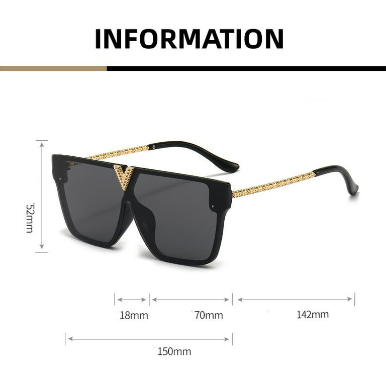 Metal UV Protective Square Frame Sunglasses Glam Gifts for Women Go out and  decorate sunglasses 