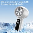 thumbnail image 4 of Boovnll Portable Fan, Adjustable High Speed USB Rechargeable Digital Display Fans Lightweight Compact Handheld Fan for Outdoor, Travel, Camping, Vacation, Summer Gift, Mini Fan - Fan, 4 of 6