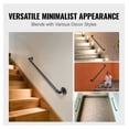 thumbnail image 6 of Pipe Stair Handrail 2FT, Industrial Handrail for Steps, 440lbs Capacity Carbon Steel Railing, Indoor/Outdoor Wall Mounted Handrails, 6 of 7