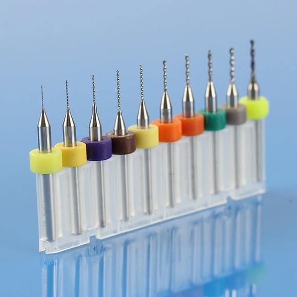 Minkissy 10 PCS/Set Masonry Drill Bit Tools Set Tungsten Steel Assorted Color for Precision Parts Processing Hobbyists