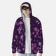 thumbnail image 2 of Fotbe Purple Snow Flakes Chaqueta con Protección Solar UPF 50+ para Hombre y Mujer, Camisa con Capucha y Bolsillos-Medium, 2 of 7
