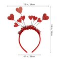 thumbnail image 2 of Heart Designed Headband Headdress for Valentine's Day Party Felt Red Decorative 1Set, 2 of 4