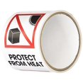 thumbnail image 2 of TapeCase Shipping Packing Labels "Protect from Heat", Red/Black - 50 per pack (1 Pack), SHIPLBL-078-50, 2 of 3