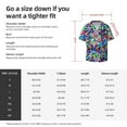 thumbnail image 5 of Rateoe Colorful Tie Dye Stained Glass 2 Print Mens Front Pocket Hawaiian Shirts Casual Shirts Short Sleeve Button Down Beach Tropical Shirts-Small, 5 of 5