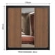 thumbnail image 3 of Ropero Closet Madesa Lyon 3 Puertas 1 Con Espejos 205 cm Alto x 170 cm Ancho x 46 cm Fondo, 3 of 5
