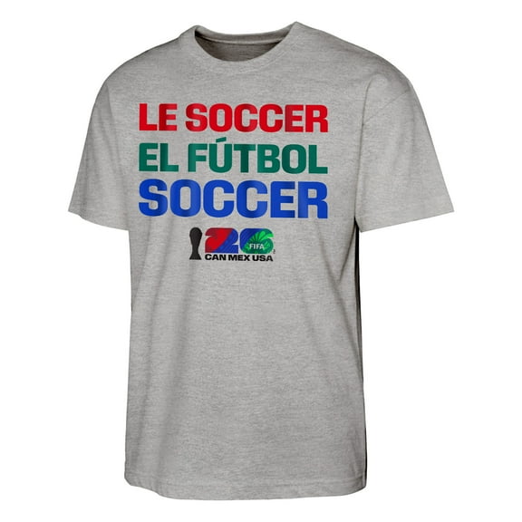 Men's Heather Gray FIFA World Cup 2026 Host Language T-Shirt