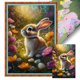 thumbnail image 1 of Kit Punto Cruz Conejo Impreso Hilo Algodón Ecológico Bordado 14CT 35x50cm, 1 of 9