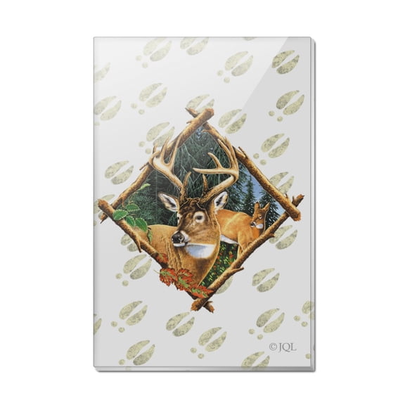 Deer Diamond Buck Hunting Rectangle Acrylic Fridge Refrigerator Magnet