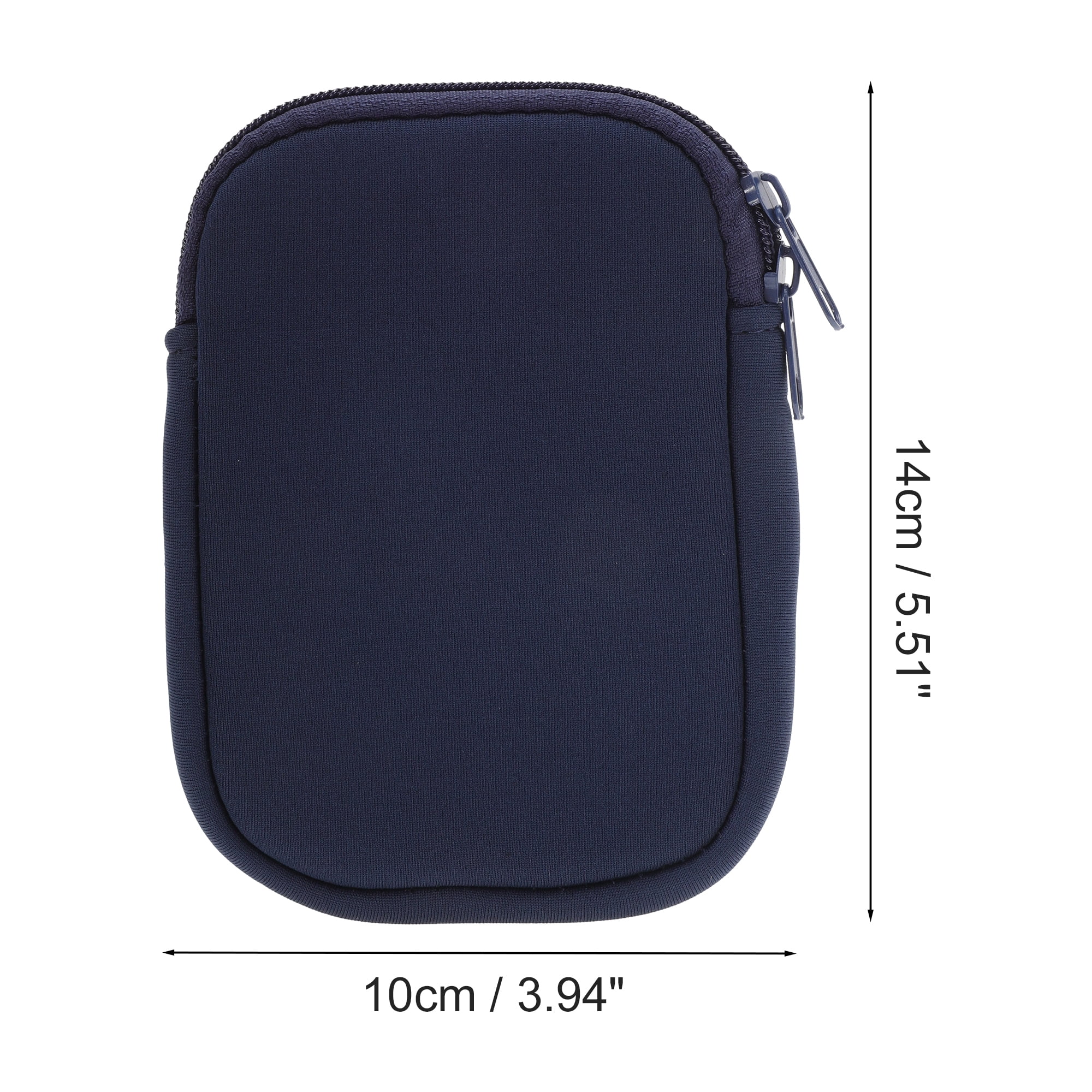 Unique Bargains 1Pc Durable Water Bottle Pouch with Single Pocket Navy Blue