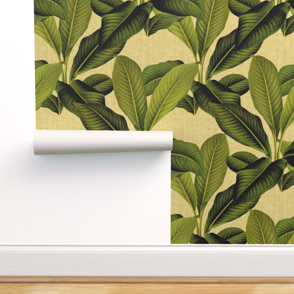 PeelandStick Removable Wallpaper Palm Leaves Tropical Botanical Green
