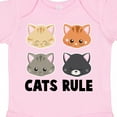 thumbnail image 4 of Inktastic Cats Rule with Cat Heads Boys or Girls Baby Bodysuit, 4 of 5