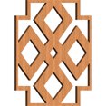 thumbnail image 3 of Ekena Millwork 15 3/8"W x 15 3/8"H x 3/8"T Medium Blendon Decorative Fretwork Wood Wall Panels, Cherry, 3 of 6