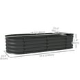 thumbnail image 3 of Outsunny Galvanized Raised Garden Bed Planter Box, 4.9 x 2 x 1ft, Dark Grey, 3 of 9
