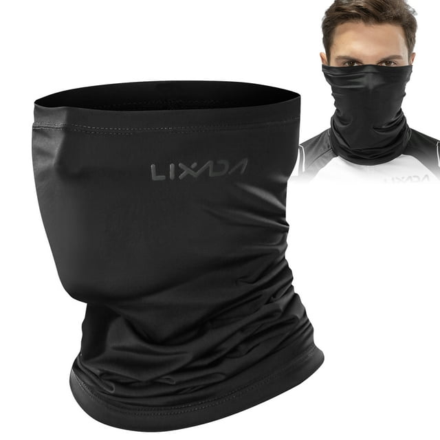 Lixada Demi-Couverture de Vélo Chauffe-Nuque de Moto Refroidissement Escalade Course Randonnée Enveloppe de Cou Soie Glacée Protection contre la Poussière et le Soleil Casque de Cyclisme