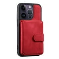 thumbnail image 2 of SaniMore Wallet Case for iPhone 15 Pro Max 6.7" 2023, Flip Cash Pocket Card Slots Kickstand PU Leather Skin Wear-resistant Retro Shockproof Anti-drop Cover For iPhone 15 Pro Max, Red, 2 of 7