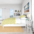 thumbnail image 3 of Designart 'Yellow Fishes Pattern' Nautical & Coastal Duvet Cover Set, 3 of 4