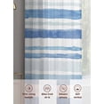 thumbnail image 6 of Blue Stripes Sheer Curtains 2 Panels Set Abstract Watercolor Gradient Blue White Stripes Sheer Window Curtains Light Filtering Rod Pocket Voile Drapes for Bedroom Living Room 52"x63", 6 of 8