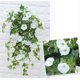 thumbnail image 2 of Cesta colgante de seda artificial Wosthever flor de gloria de la mañana decoración para Sala de bodas blanco, 2 of 6