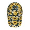 thumbnail image 4 of Naloa Original Classic Low Profile Hat Men Women Baseball Cap Dad Hat Adjustable Unconstructed Sunflowers Print Cap, 4 of 9