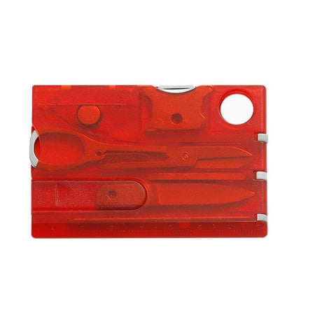 FACEGA Survival Tools Multitool Survival Kit Transparent Red