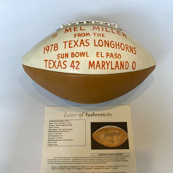 1978 Texas Longhorns Team Signed Autographed Football 50 Sigs JSA COA
