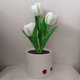 thumbnail image 1 of Lámpara de maceta de tulipán LED, maceta de flores de simulación de tulipán rosa, luz de noche de ambiente LED de cerámica, adornos decorativos, 1 of 6