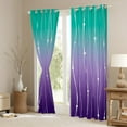 thumbnail image 2 of Erosebridal Teal and Purple Ombre Blackout Curtains Geometric Abstract Curtains, Modern Wave Dots Curtains & Drapes Gradient Watercolor Window Curtains, Aesthetic Lines Striped Living Room Curtains, 2 of 5