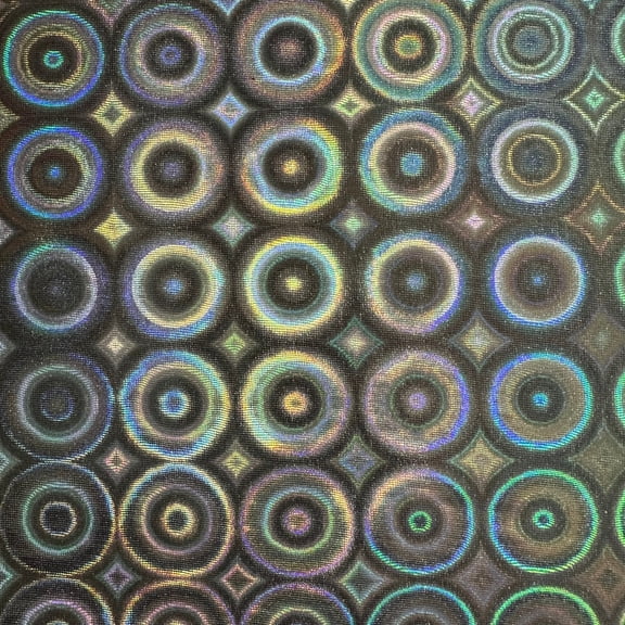 Bull's Eye Hologram Polyester Spandex Stretch Fabric | Spandex Palace
