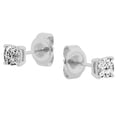 thumbnail image 3 of Unique Moments 1 Carat Lab Grown Cushion Cut Diamond Stud Earrings for Women 14K White Gold, 3 of 5